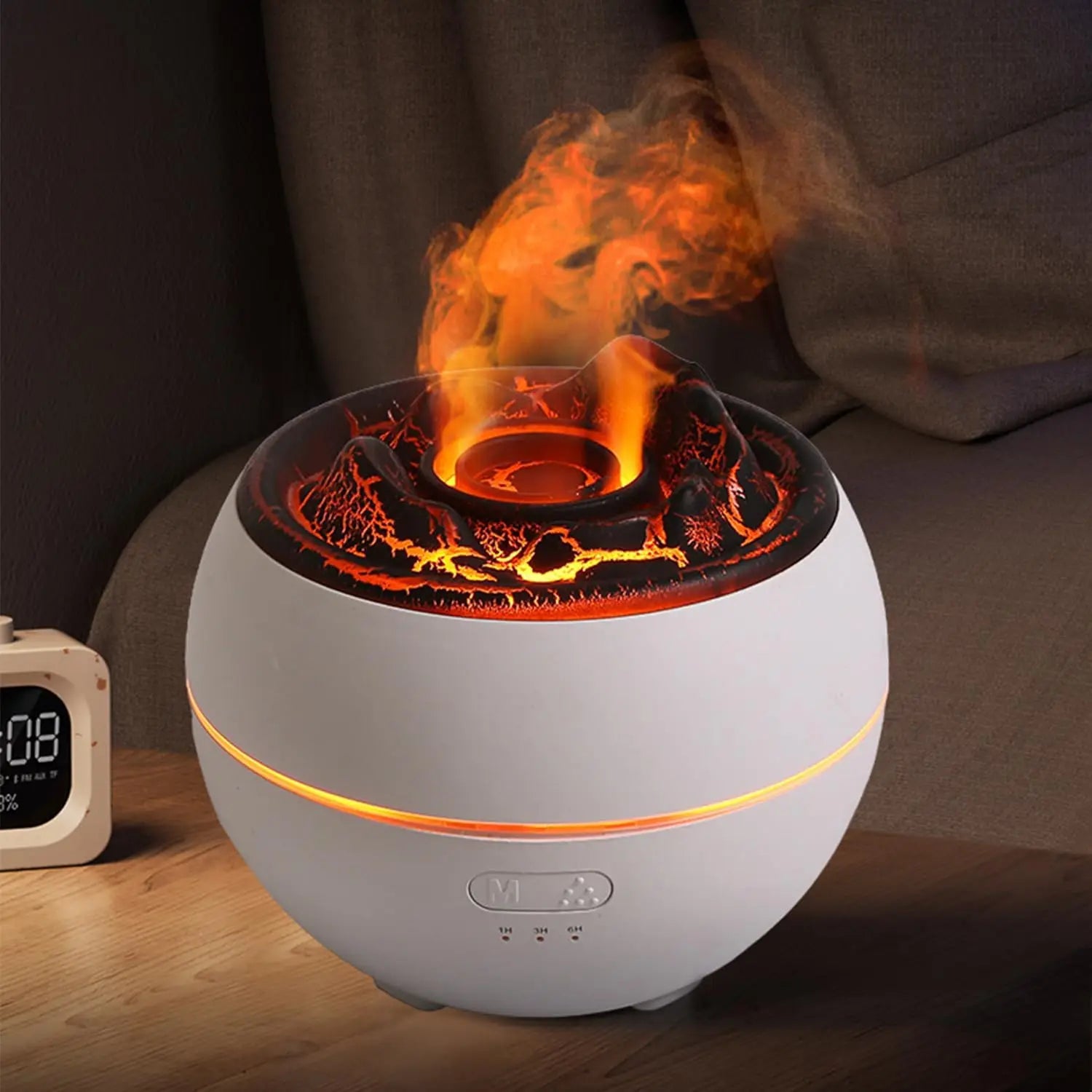 Volcanic Elegance: Transform Your Space with the Flame Aroma Diffuser