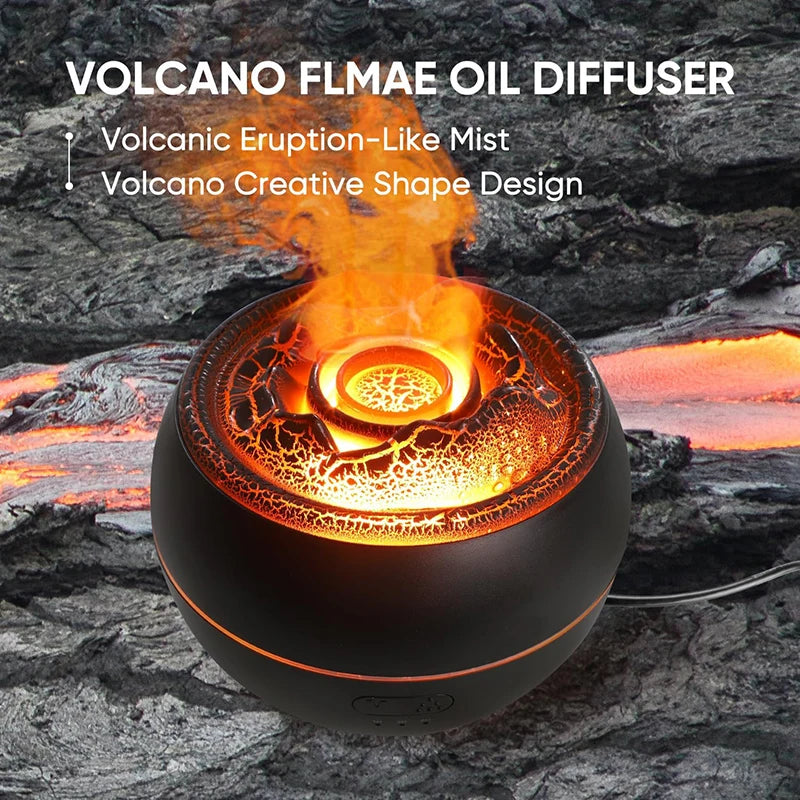 Volcanic Elegance: Transform Your Space with the Flame Aroma Diffuser