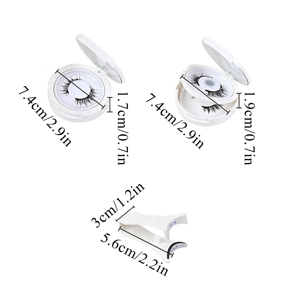 1 Pair Magnetic False Eyelashes with Tweezers – 3D Natural Look, Reusable Magnetic Lash Kit