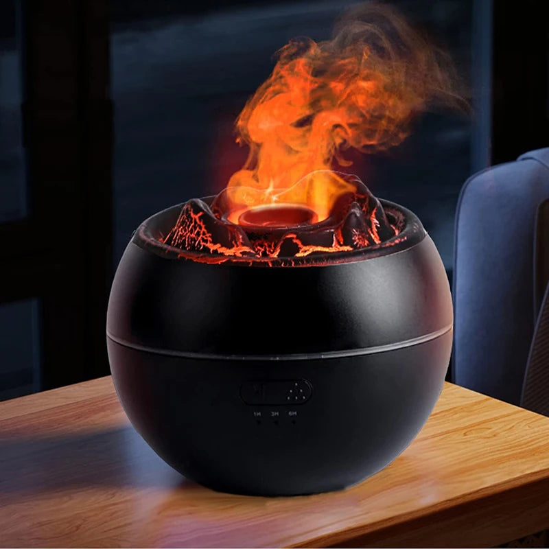 Volcanic Elegance: Transform Your Space with the Flame Aroma Diffuser