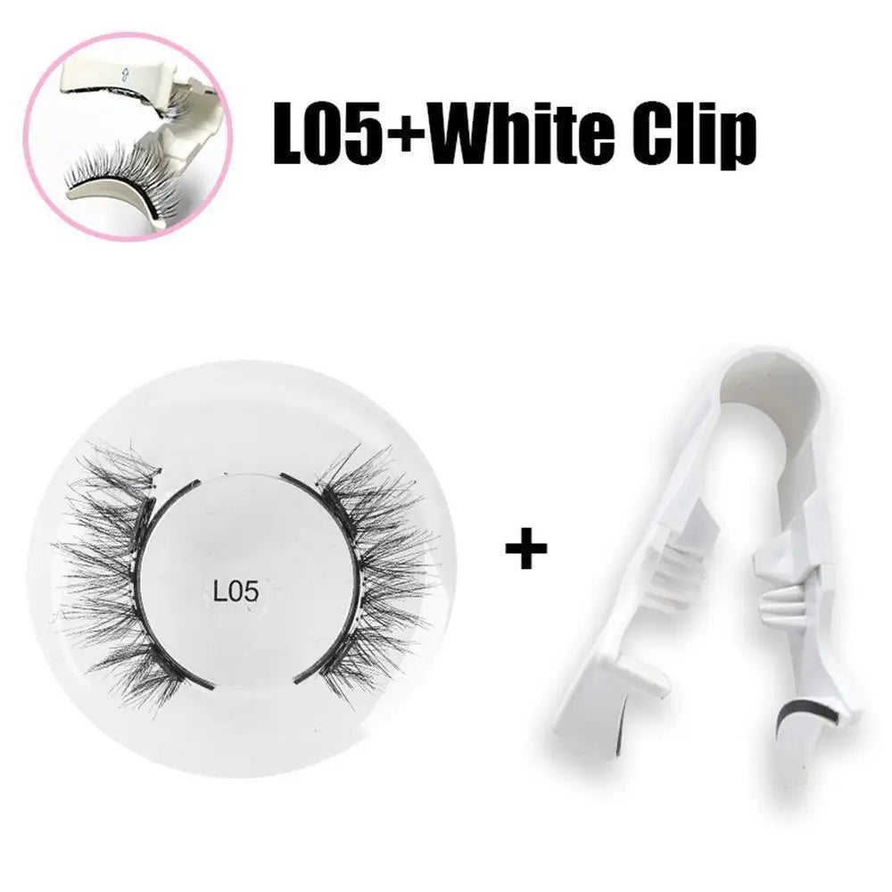 1 Pair Magnetic False Eyelashes with Tweezers – 3D Natural Look, Reusable Magnetic Lash Kit